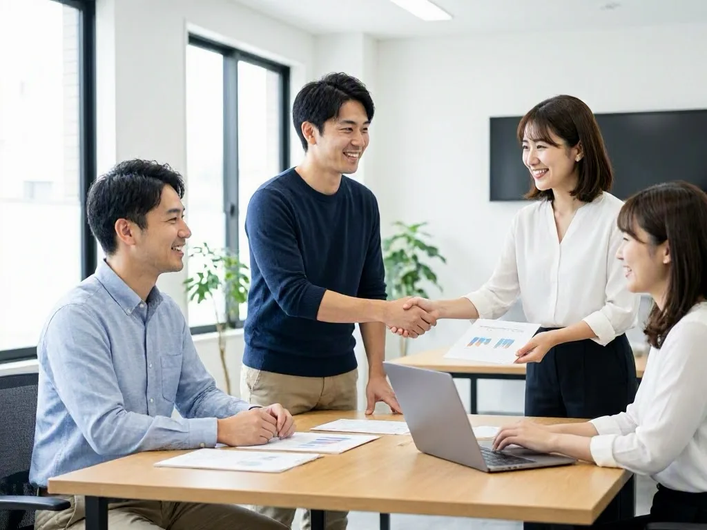 Marketing staff reviewing country tags on screen