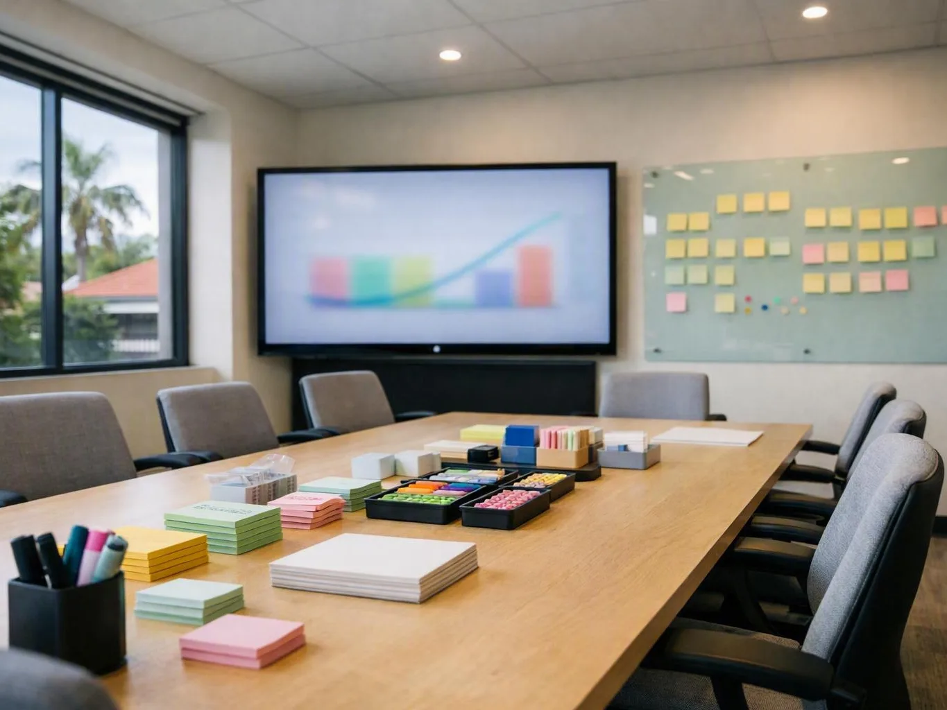 Designer planning a website layout on a whiteboard