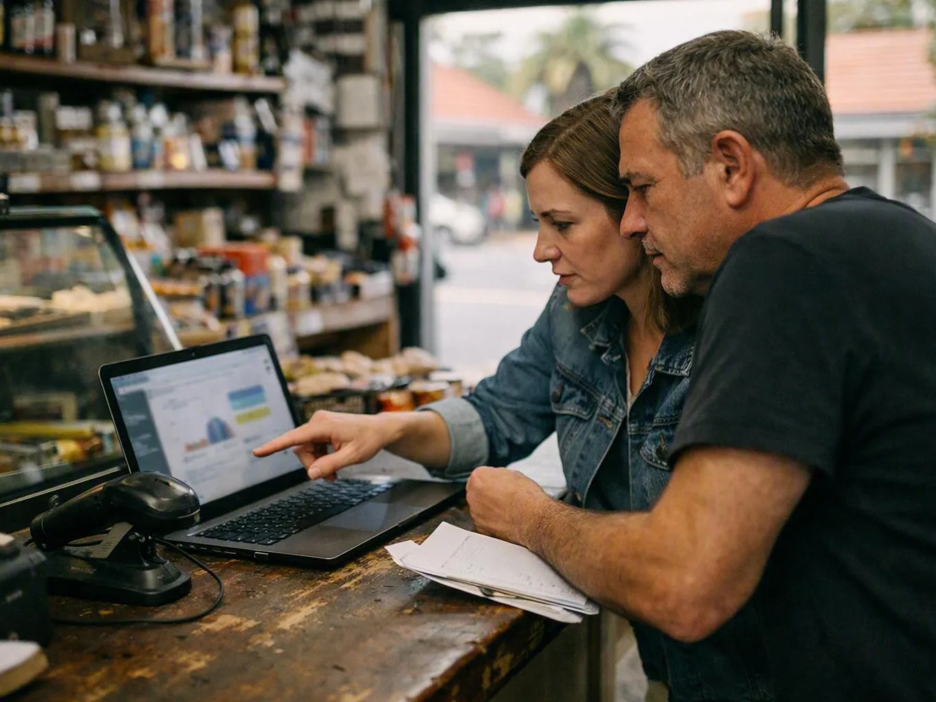 Person checks Google Business Profile details on a phone